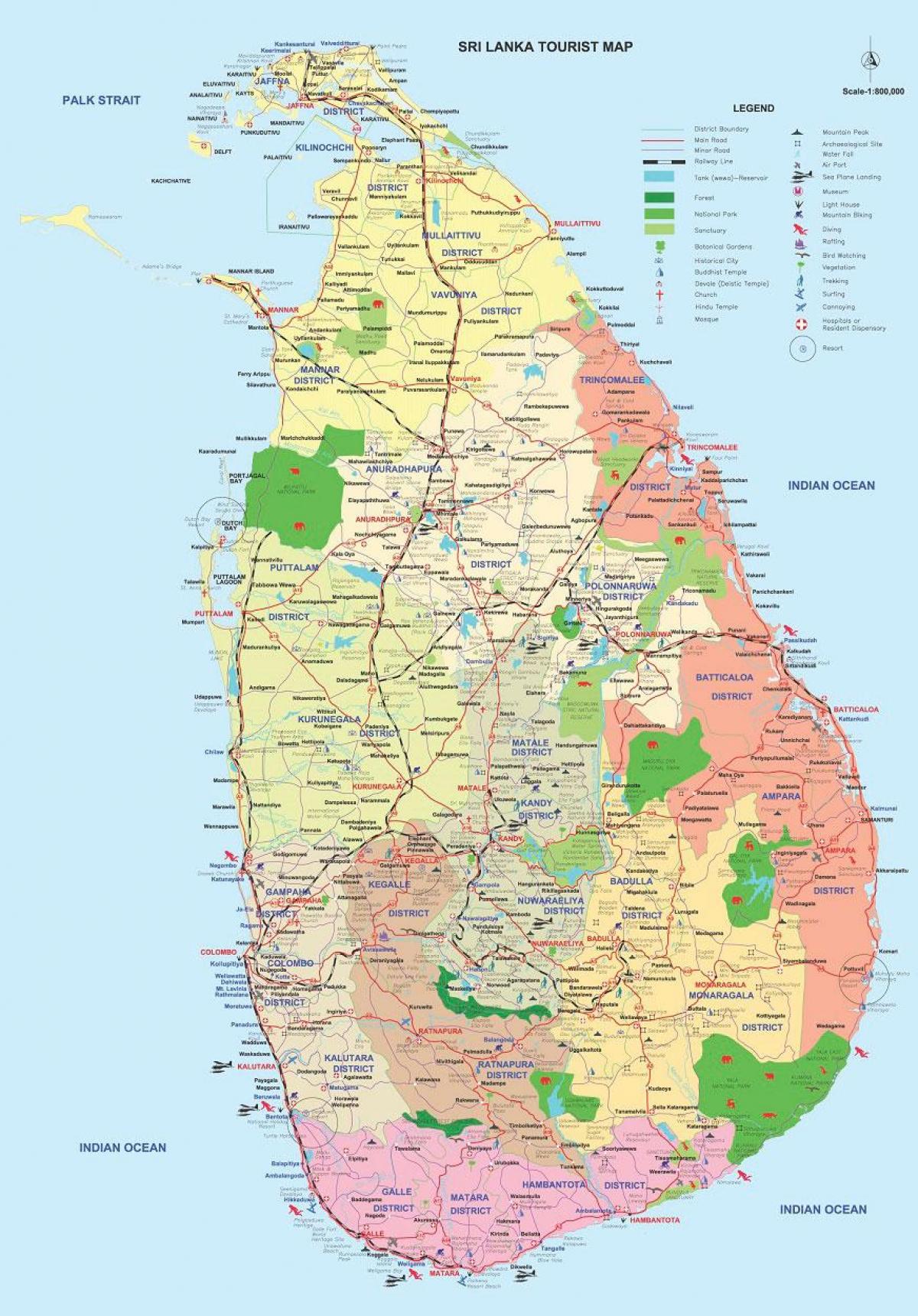 Шри Ланка ampara област на мапата