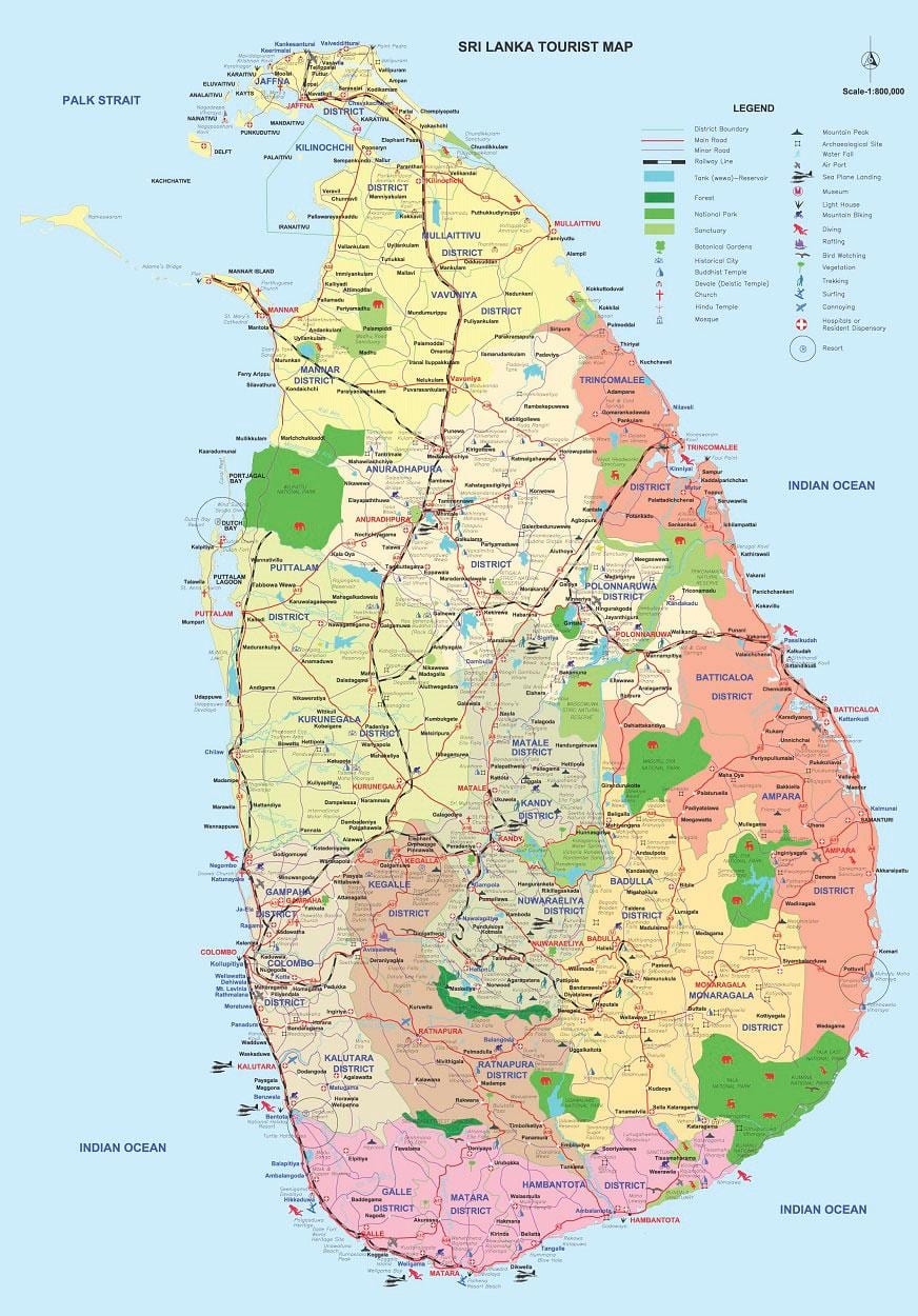 Шри Ланка ampara област на мапата