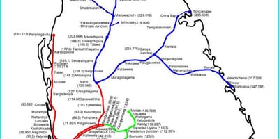Железнички пат мапата Шри Ланка