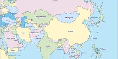Карта на Шри Ланка и околните земји