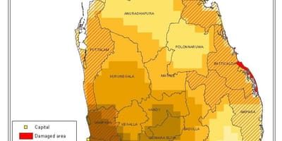Карта на Шри Lankan густината на население