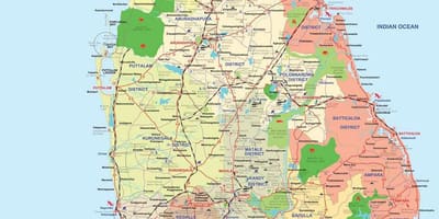Шри Ланка ampara област на мапата