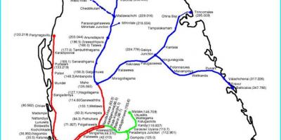 Железнички пат мапата Шри Ланка